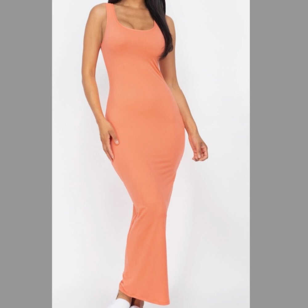 Bodycon Just Peachy Soft Maxi Dress NEW!